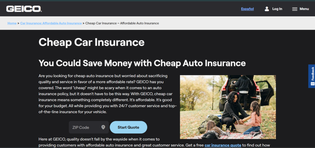 Car insurance in Texas: Geico