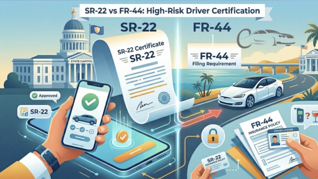 Illustration of SR-22 vs FR-44: What's the difference?